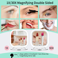 FASCINATE 30X magnification detail helping precise makeup and grooming