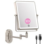 FASCINATE front view showing nickel frame and rectangular mirror for full-face clarity