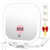 FASCINATE front view white mirror showing full face framing and precise lighting