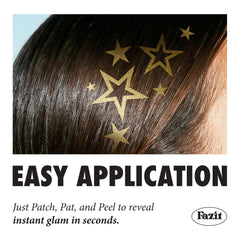 Fazit application in use demonstrating quick peel-and-stick sparkly transfer benefit