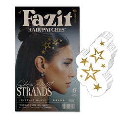 Fazit front packaging showing golden starlet glitter patches and easy application