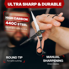 Fcoget close-up of 440C stainless blade edge highlighting long-lasting sharpness