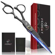 Fcoget front view packaged shears showing premium case and salon-ready presentation benefit