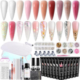 Fcozpjk front packaging showing complete poly gel kit and benefits for beginners