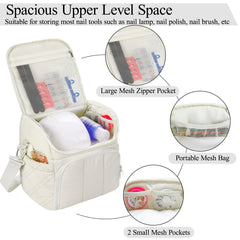 FCQQYWZ upper layer with nail lamp and tools for quick-access benefit