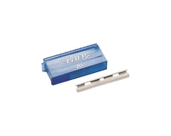 Feather cartridge opened to show blades neatly stored and easy disposal