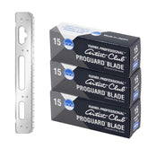Feather ProGuard front packaging showing 3×15 refill pack and quick identification benefit
