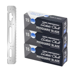 Feather ProGuard front packaging showing 3×15 refill pack and quick identification benefit