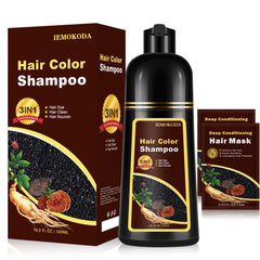 Fedulili front packaging showing dark coffee shampoo bottle for easy gray coverage