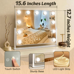 FENNIO mirror displaying warm, daylight, and cool modes for accurate color
