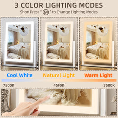FENNO closeup of LED light strip demonstrating even illumination for accurate makeup