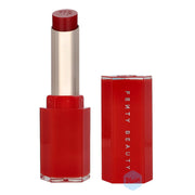 FENTY BEAUTY front packaging shows sleek gloss stick and shade for quick identification and appeal