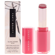 FENTY BEAUTY front packaging of Gloss Bomb Stix showing shade High Biscus and benefit of glossy color