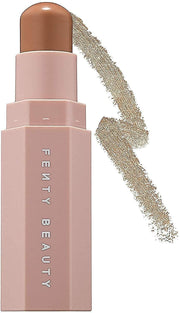 FENTY BEAUTY front view of Match Stix Mocha showing packaging and magnetized cap for protection
