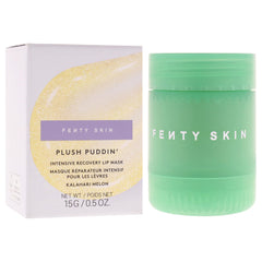 FENTY BEAUTY label close-up on jar, clarifies variant and ingredient focus