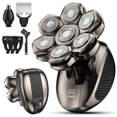 feysfew head shaver front view showing ergonomic design and clear LED battery display