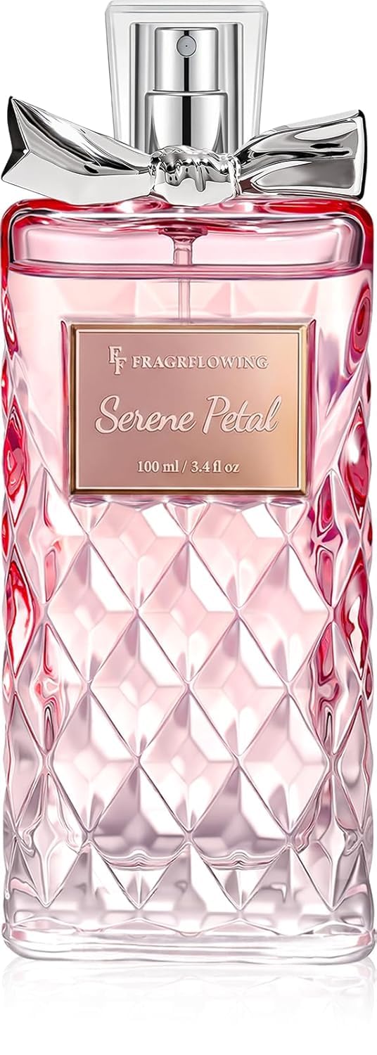 FF FRAGRFLOWING front bottle view showing elegant glass and label for gifting ease