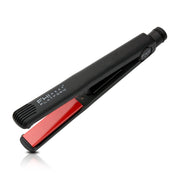 FHI Heat front view showing red ceramic plates and sleek body for professional styling