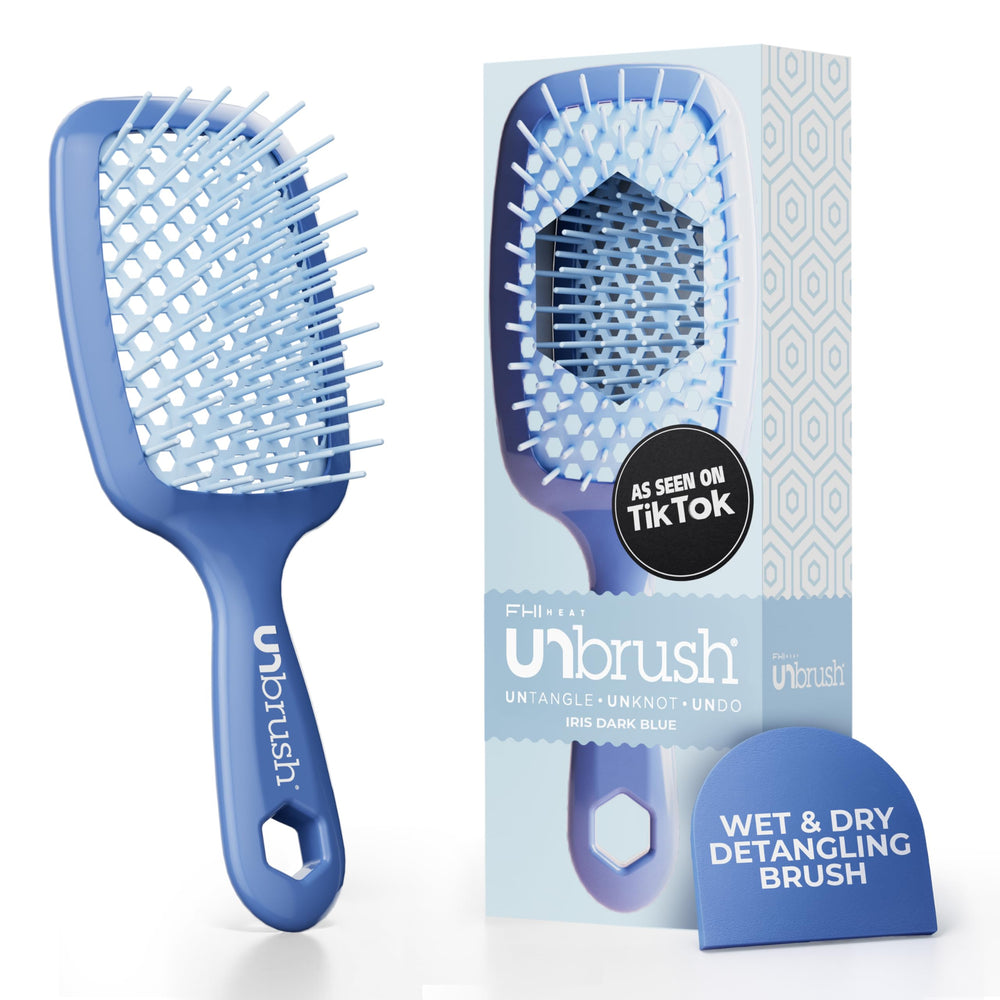 FHI Heat UNbrush front view showing compact vented design and benefit fast drying