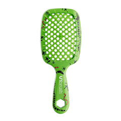 FHI Heat UNbrush close-up of DuoFlex dual-length bristles easing tangles with less breakage