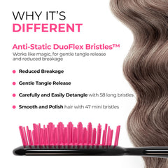 FHI Heat brush used on wet hair demonstrating safe detangling and quick Glide