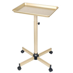 Findabetter front view of champagne gold salon tray showing organized tools and tidy setup