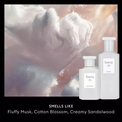 Fine'ry bottle angled with cap highlighting elegant minimal packaging