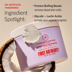 First Aid Beauty open jar with label visible, showing safe-for-sensitive formulation