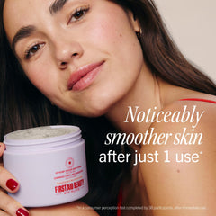 First Aid Beauty toasted coconut scrub texture close-up revealing exfoliating beads