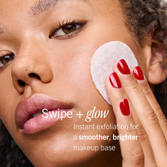 First Aid Beauty close-up of dual-sided pad texture for gentle buffing