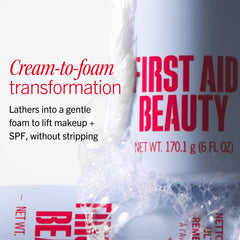 First Aid Beauty dispensing pump in action showing easy, hygienic application