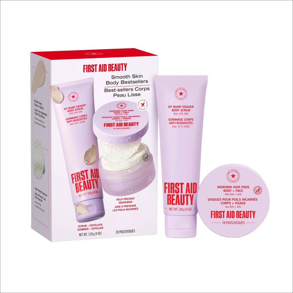 First Aid Beauty set front packaging showing both products for value