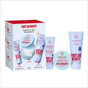 First Aid Beauty three-piece set front packaging showing all items and travel convenience