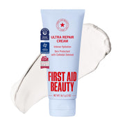 First Aid Beauty front-facing 2 oz jar showing label and compact size benefit