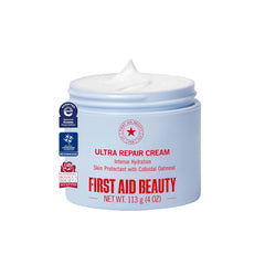 First Aid Beauty jar front view showing product and packaging benefit - trusted hydration