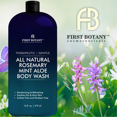 First Botany pump closeup dispensing gel for easy one‑hand bathroom use and controlled dosing
