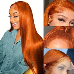 Fiumer front view showing vibrant orange ginger color and natural hairline benefit