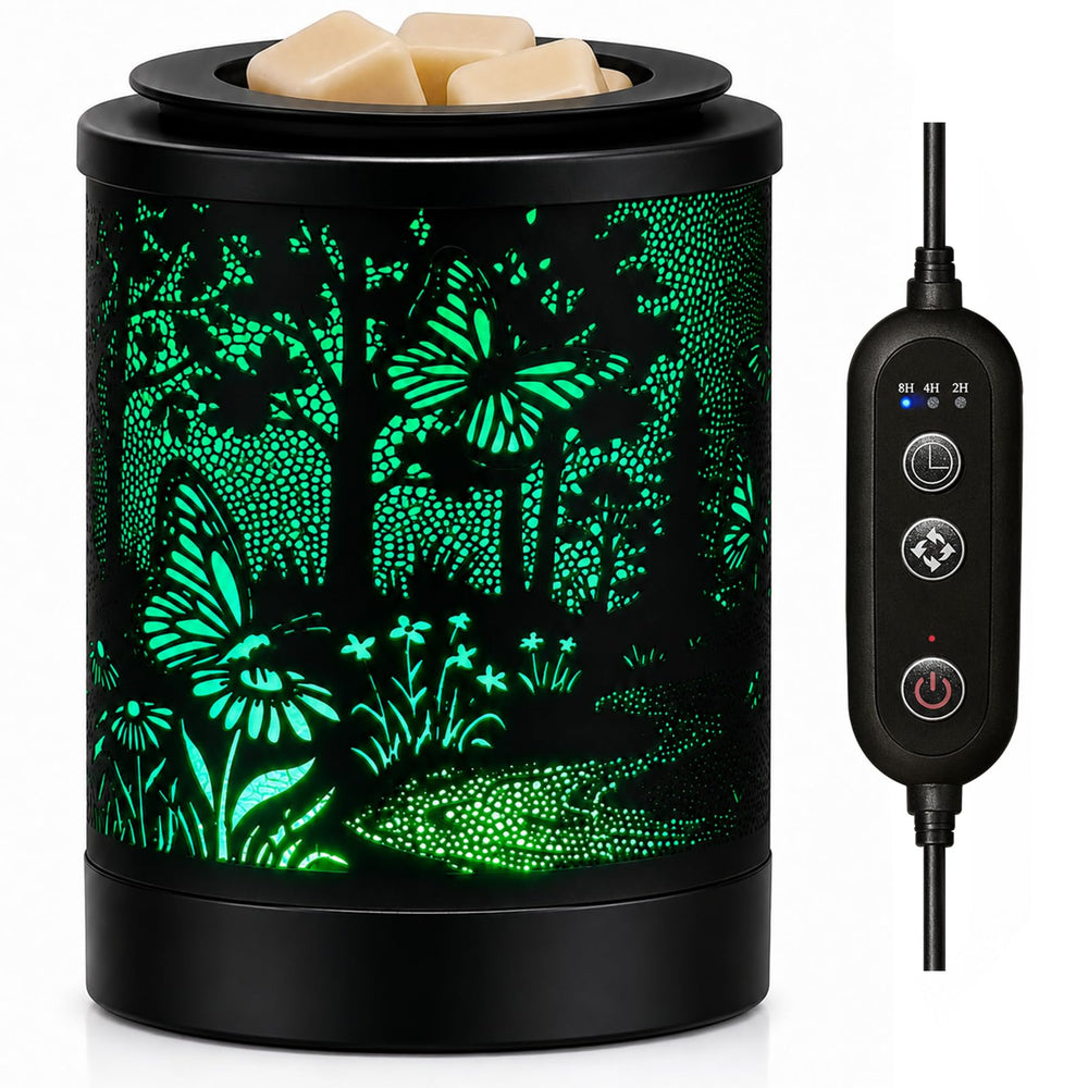 FIZYZYNA front view wax warmer showing shark design and LED light benefit