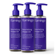 Flamingo three-pack front packaging showing product convenience