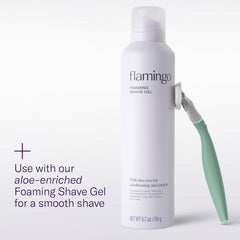 Flamingo handle texture detail highlighting no-slip grip benefit