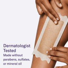 Flamingo strip being peeled from skin demonstrating easy removal