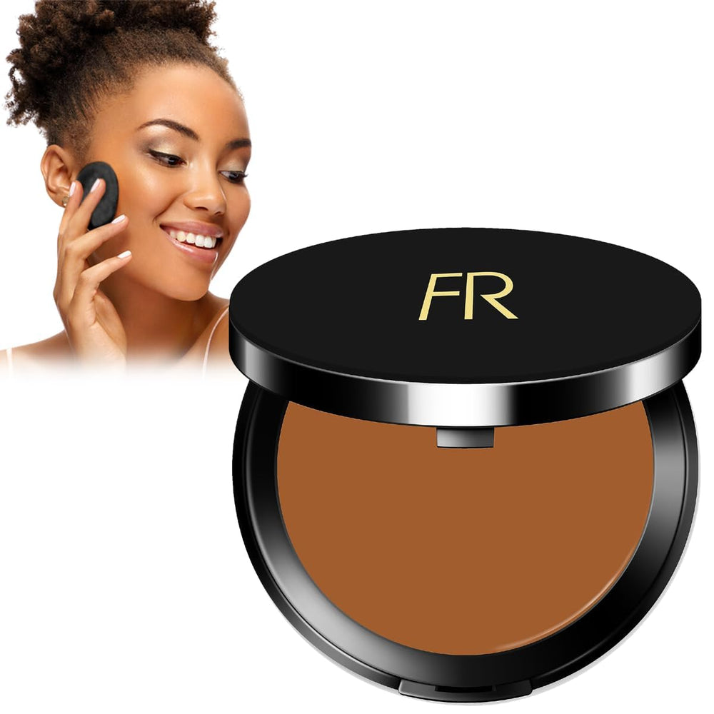 Flori Roberts compact front view showing packaging and portability