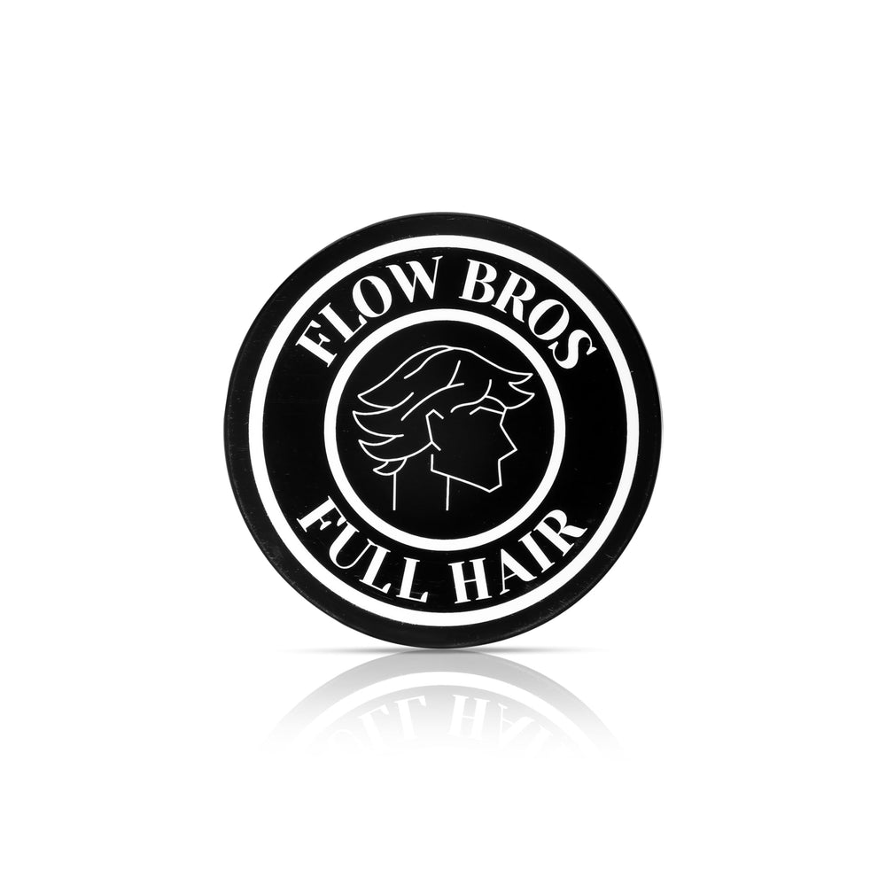 Flow Bros front jar showing product branding and compact 2oz size benefit