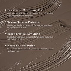 Flower Knows tinted spoolie brush in use blending brows for natural fullness