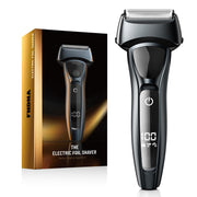 Fndna foil shaver front view showing sleek ergonomic design and grip benefit