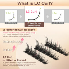 Focipeysa close-up of LC curl fibers blending naturally with lashes