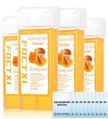 FOCTXI front packaging showing four honey wax cartridges and wipes for convenient refills
