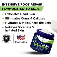 FOOT CURE full kit layout with gel, soak, cream, and foot file for coordinated care