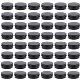 Foraineam front view of 48 matte black tins showing compact bulk benefit