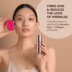 FOREO texture drop on hand revealing lightweight, non-sticky gel for smooth glide